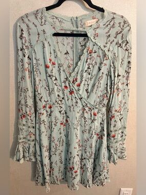 Altar’d State Long-Sleeve Floral Wrap Dress